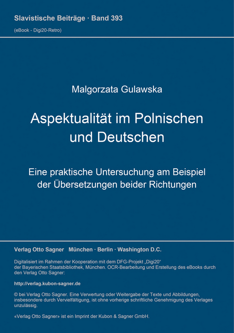 Aspektualität im Polnischen und Deutschen - Malgorzata Gulawska