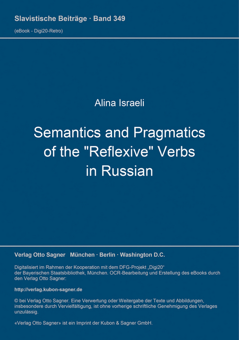 Semantics and Pragmatics of the "Reflexive" Verbs - Alina Israeli