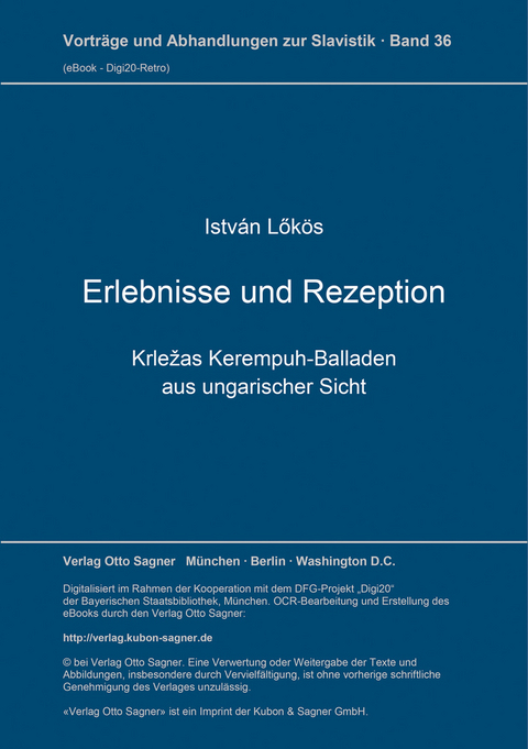 Erlebnisse und Rezeption - István Lokös