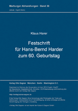 Festschrift für Hans-Bernd Harder zum 60. Geburtstag - 