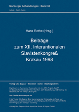 Beiträge zum XII. Internationalen Slavistenkongreß, Krakau 1998 - 