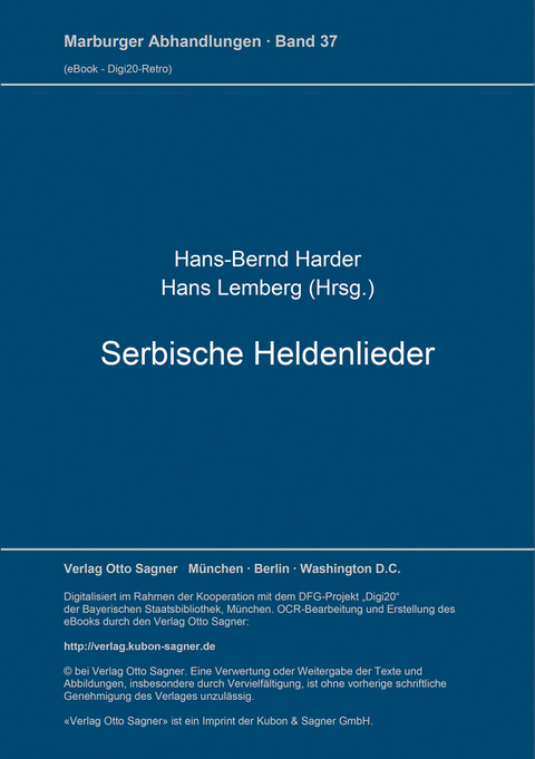 Serbische Heldenlieder - 