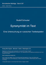 Synonymität im Text - Rudolf Schuster