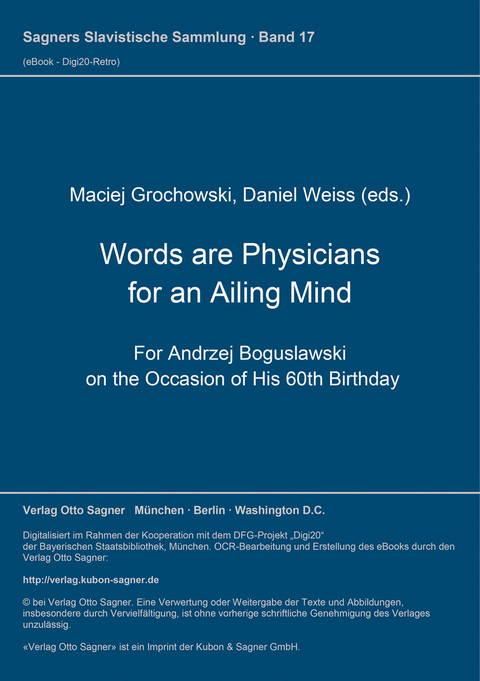 Words are Physicians for an Ailing mind - 