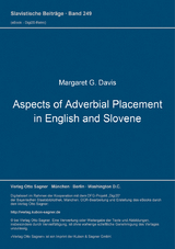 Aspects of Adverbial Placement in English and Slovene - Margaret G. Davis