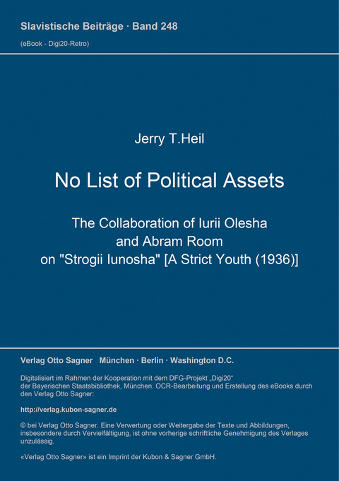 No List of Political Assets - Jerry T. Heil