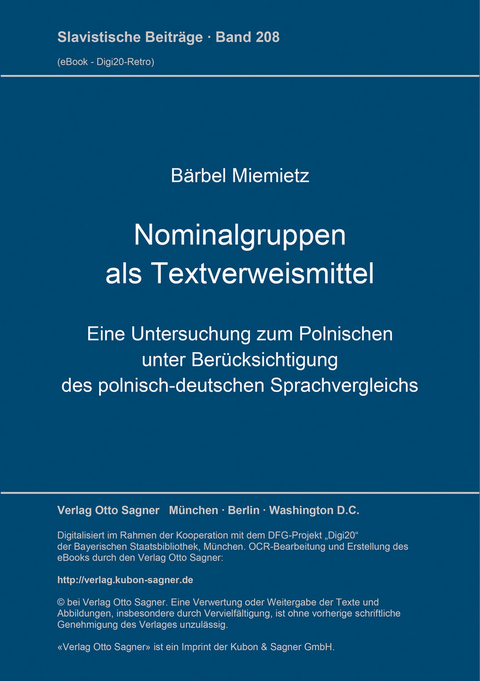 Nominalgruppen als Textverweismittel - Bärbel Miemietz