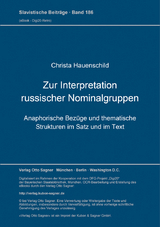 Zur Interpretation russischer Nominalgruppen - Christa Hauenschild