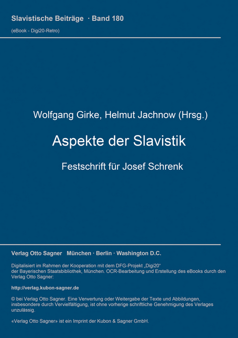 Aspekte der Slavistik - 