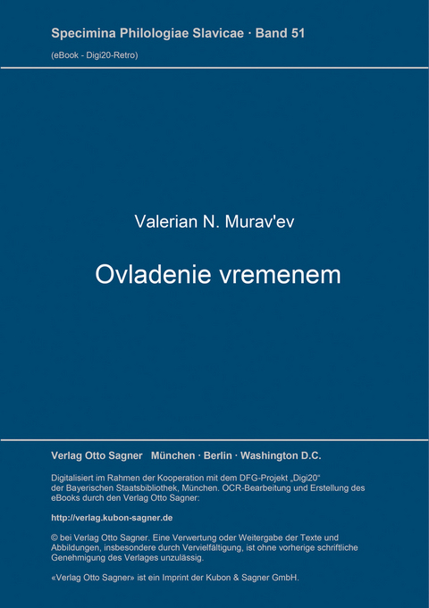 Ovladenie vremenem - Valerian N. Murav'ev