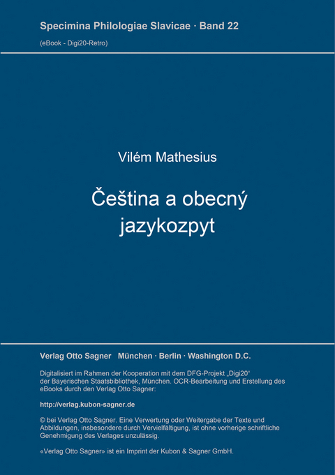 Čeština a obecný jazykozpyt - Vilém Mathesius