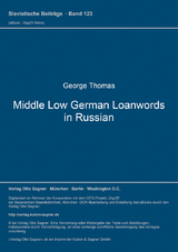 Middle Low German Loanwords in Russian - George Thomas