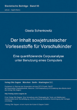 Der Inhalt sowjetrussischer Vorlesestoffe für Vorschulkinder - Gisela Schenkowitz