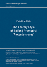 The Literary Style of Epifanij Premudryj "Pletenije sloves" - Faith C. M. Kitch