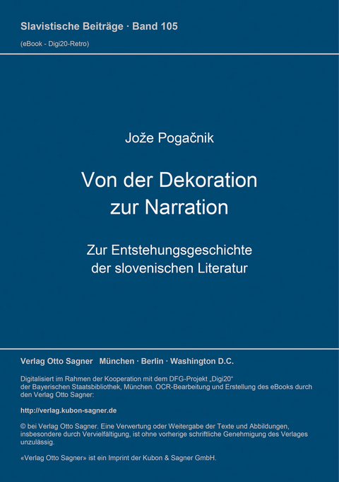 Von der Dekoration zur Narration - Jože Pogacnik