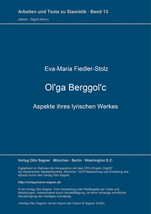 Ol'ga Berggol'c - Eva-Maria Fiedler-Stolz