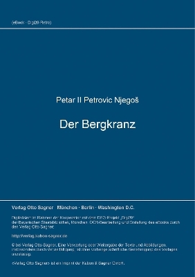 Der Bergkranz -  Njegoš  Petar II. Petrovic