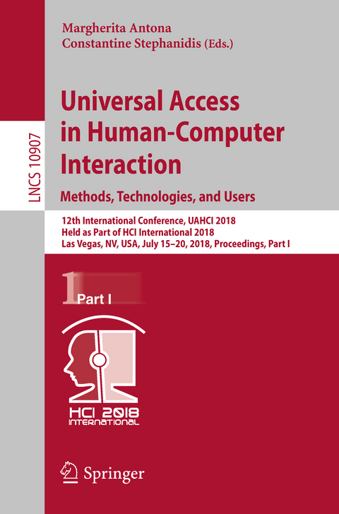 Universal Access in Human-Computer Interaction. Methods, Technologies, and Users - 