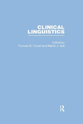 Clinical Linguistics - 