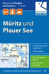 Klemmer Pocket Gewässerkarte Müritz und Plauer See - 