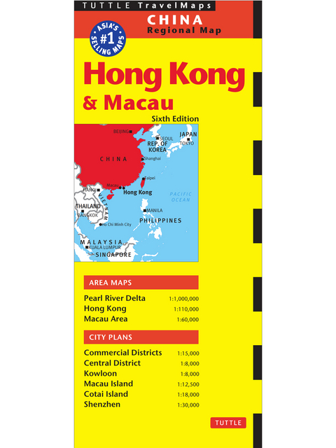 Hong Kong & Macau Travel Map Sixth Edition - 