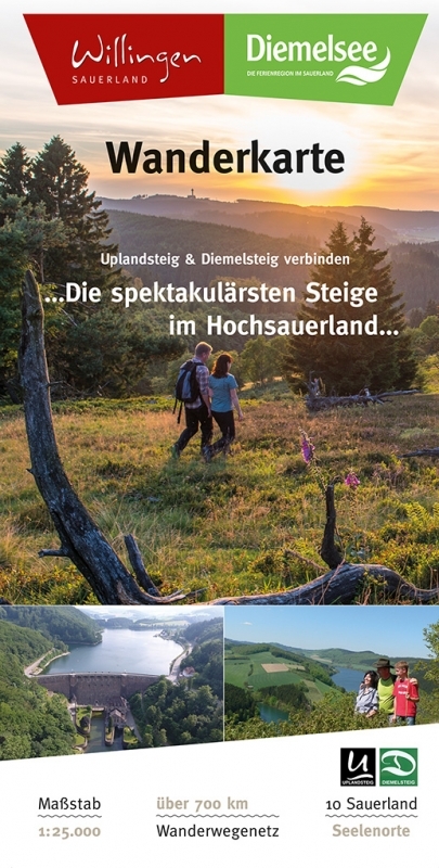 Wanderkarte Uplandsteig & Diemelsteig verbinden - 