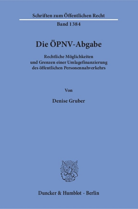 Die ÖPNV-Abgabe. - Denise Gruber