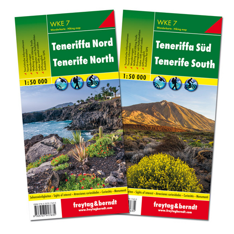 Teneriffa, Wanderkarten Set 1:50.000, freytag & berndt - 