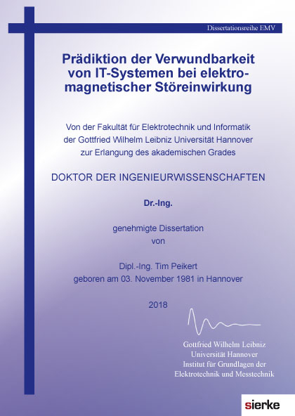 Prädiktion der Verwundbarkeit von IT-Systemen bei elektromagnetischer Störeinwirkung - Tim Peikert