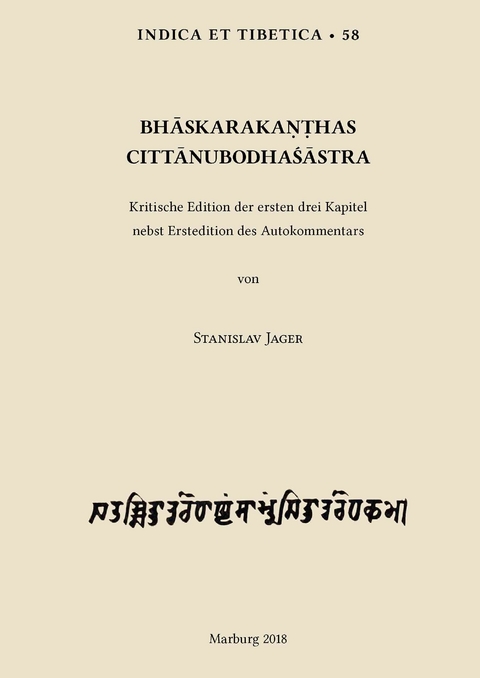 Bhaskarakanthas Cittanubodhasastra - 