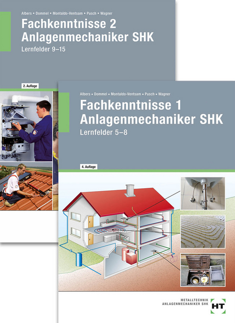 Paketangebot Fachkenntnisse Anlagenmechaniker SHK 1 + 2 - Joachim Albers, Rainer Dommel, Henry Montaldo-Ventsam, Peter Pusch, Josef Wagner