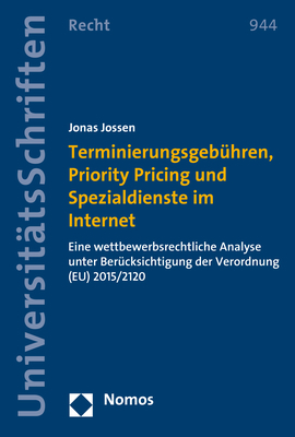 Terminierungsgebühren, Priority Pricing und Spezialdienste im Internet - Jonas Jossen