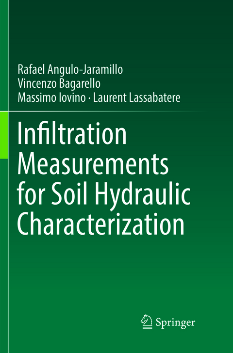 Infiltration Measurements for Soil Hydraulic Characterization - Rafael Angulo-Jaramillo, Vincenzo Bagarello, Massimo Iovino, Laurent Lassabatere