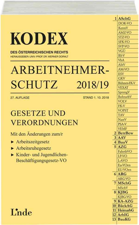 KODEX Arbeitnehmerschutz 2018/19 - Eva-Maria Marat