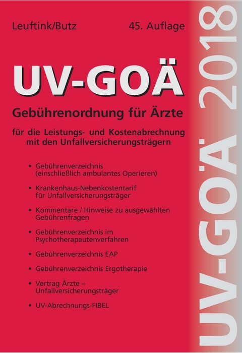 UV-GOÄ Gebührenordnung 2018 - Detlef Leuftink