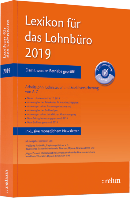 Lexikon für das Lohnbüro 2019 - Wolfgang Schönfeld, Jürgen Plenker