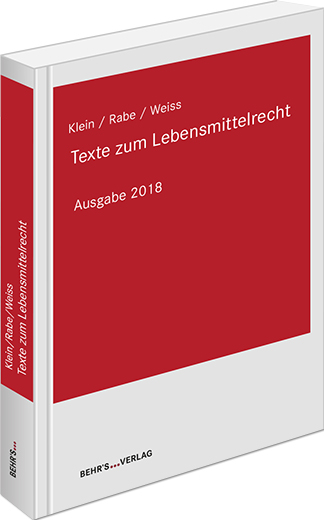 Texte zum Lebensmittelrecht - 