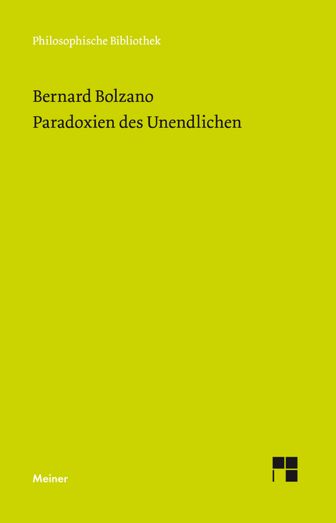 Paradoxien des Unendlichen - Bernard Bolzano