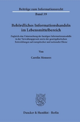 Behördliches Informationshandeln im Lebensmittelbereich. - Carolin Monsees