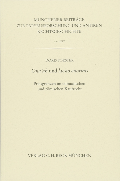 Ona'ah und laesio enormis - Doris Forster