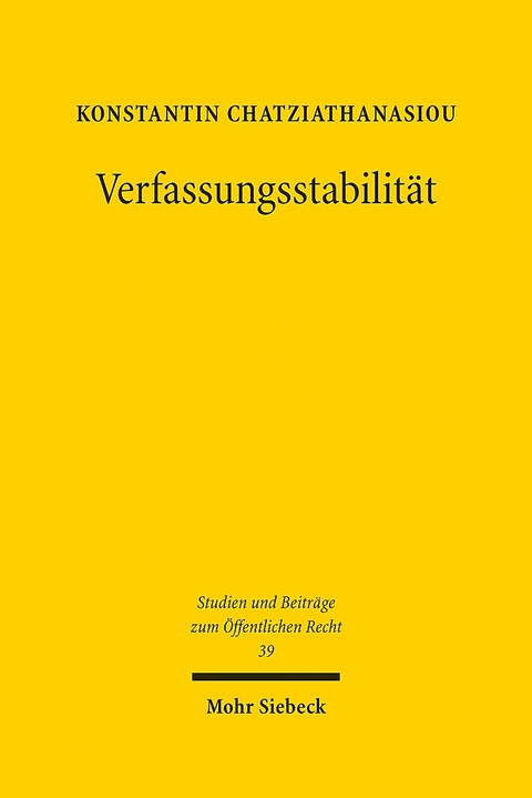 Verfassungsstabilität - Konstantin Chatziathanasiou