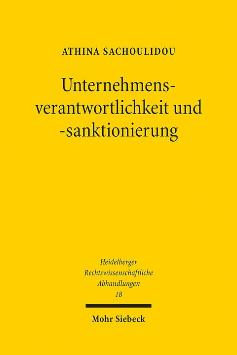 Unternehmensverantwortlichkeit und -sanktionierung - Athina Sachoulidou