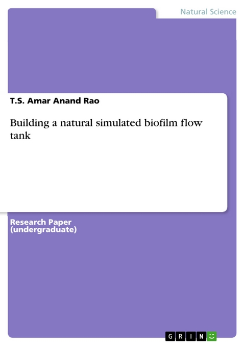 Building a natural simulated biofilm flow tank - T.S. Amar Anand Rao