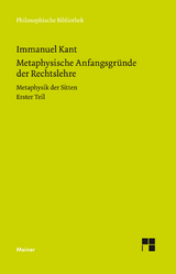 Metaphysische Anfangsgründe der Rechtslehre - Kant, Immanuel; Ludwig, Bernd