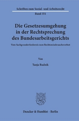 Die Gesetzesumgehung in der Rechtsprechung des Bundesarbeitsgerichts. - Tanja Rudnik