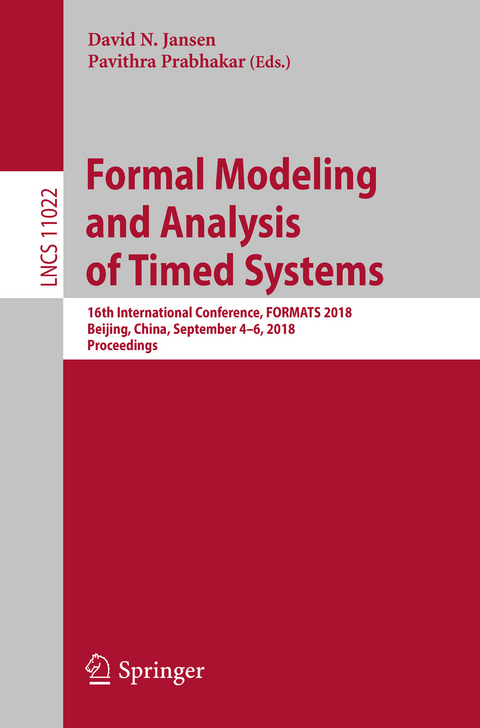 Formal Modeling and Analysis of Timed Systems - 