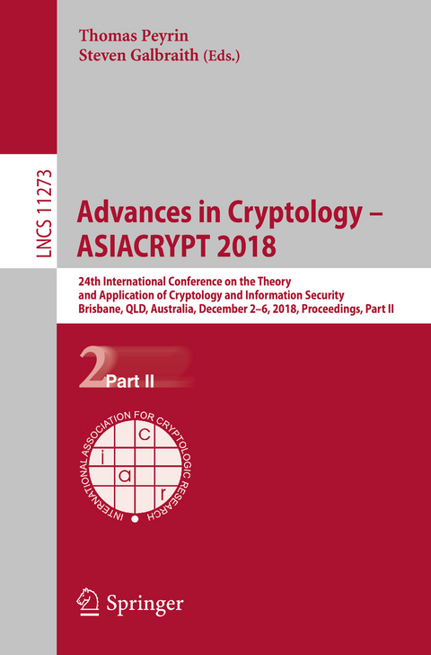 Advances in Cryptology – ASIACRYPT 2018 - 