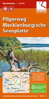 Wanderkarte Pilgerweg Mecklenburgische Seenplatte - 