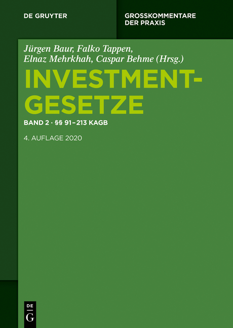 Investmentgesetze / §§ 91 - 213 KAGB - 