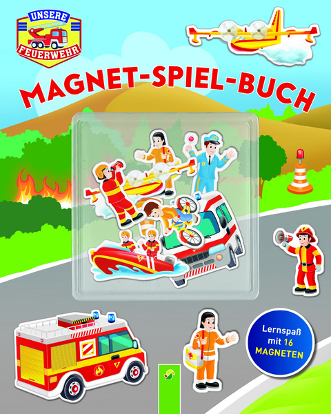 Unsere Feuerwehr Magnet-Spiel-Buch